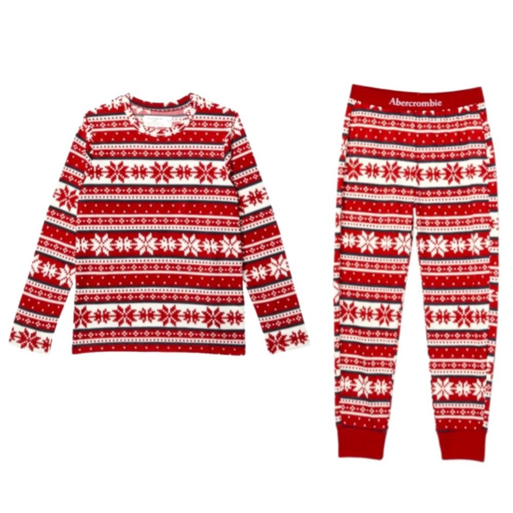 Abercrombie Kids Holiday Long Sleeve Top and Jogger Bundle